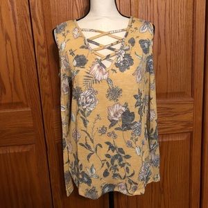 NWT || Love, Fire Cold Shoulder Top